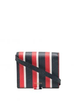 Thom Browne shoulder strap stripe print cardholder