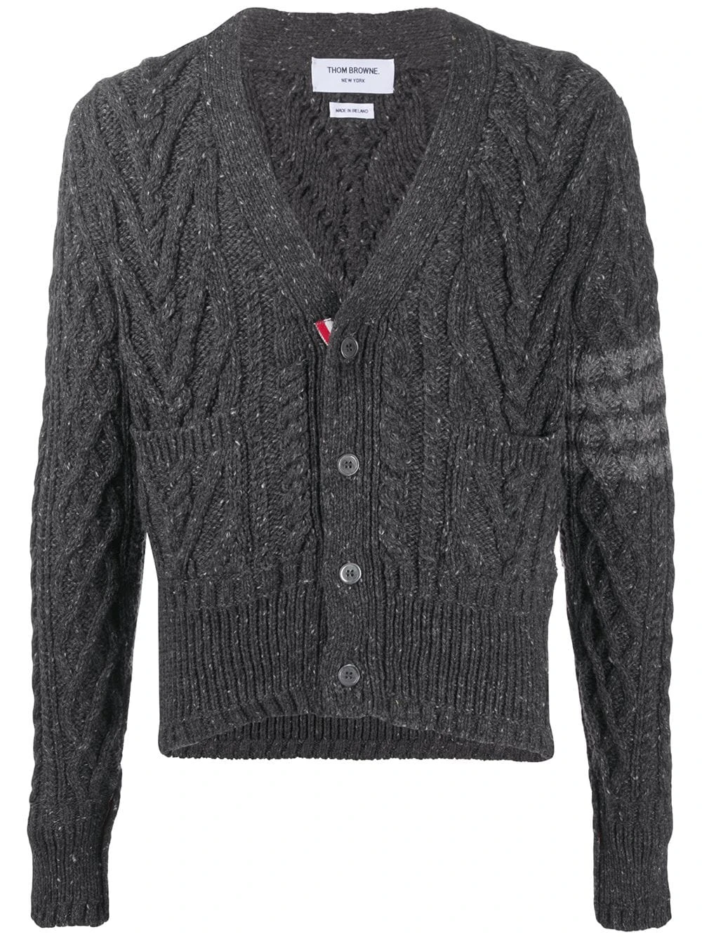Discount π Thom Browne 4 Bar Aran cardigan cardigans of men π 1 Thom Browne 4-Bar Aran cardigan