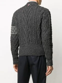 Discount π Thom Browne 4 Bar Aran cardigan cardigans of men π 8 Thom Browne 4-Bar Aran cardigan