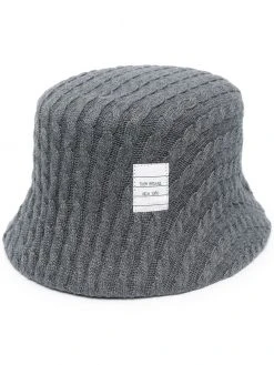 Thom Browne cable knit bucket hat
