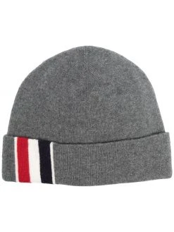 Thom Browne stripe detail merino beanie