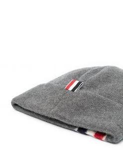 Thom Browne stripe detail merino beanie