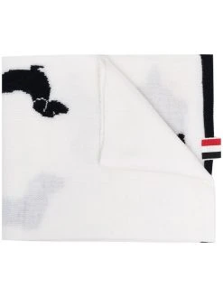 Thom Browne Hector motif wraparound scarf