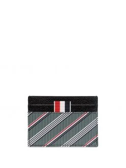 Thom Browne RWB stripe leather cardholder