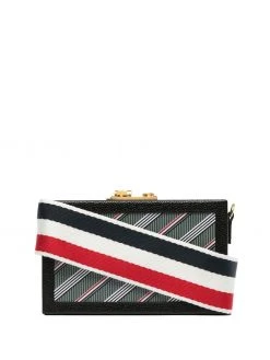 Thom Browne striped messenger bag