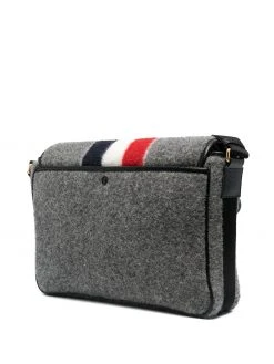 Thom Browne striped felt messenger bag
