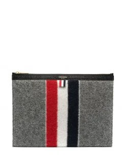 Thom Browne RWB stripe clutch bag