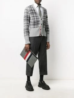 Thom Browne RWB stripe clutch bag