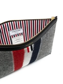 Thom Browne RWB stripe clutch bag