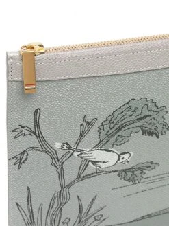 Thom Browne illustration-print clutch bag