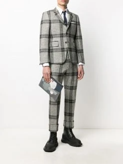 Thom Browne graphic-print leather pouch