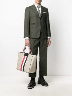 Thom Browne striped canvas tote bag