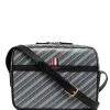 Thom Browne striped messenger bag