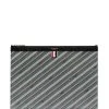 Thom Browne striped logo-print pouch