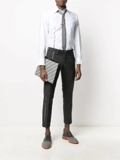 Thom Browne striped logo-print pouch