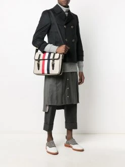 Thom Browne RWB stripe messenger bag