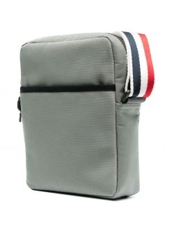 Thom Browne 4-Bar stripe canvas messenger bag
