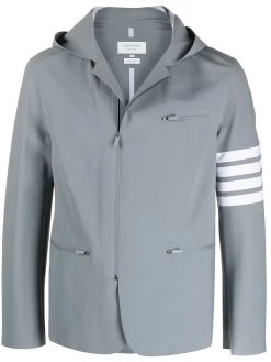 Thom Browne 4-Bar stripe lightweight compression jacket