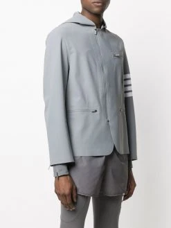Thom Browne 4-Bar stripe lightweight compression jacket