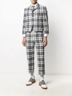 Thom Browne tartan check wool trousers