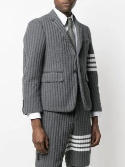 Buy π₯° Thom Browne Four bar knitted blazer blazers of men βοΈ 7 Thom Browne four-bar knitted blazer