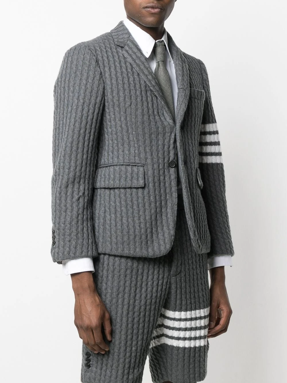 Buy π₯° Thom Browne Four bar knitted blazer blazers of men βοΈ 3 Thom Browne four-bar knitted blazer