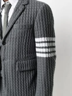 Buy π₯° Thom Browne Four bar knitted blazer blazers of men βοΈ 9 Thom Browne four-bar knitted blazer