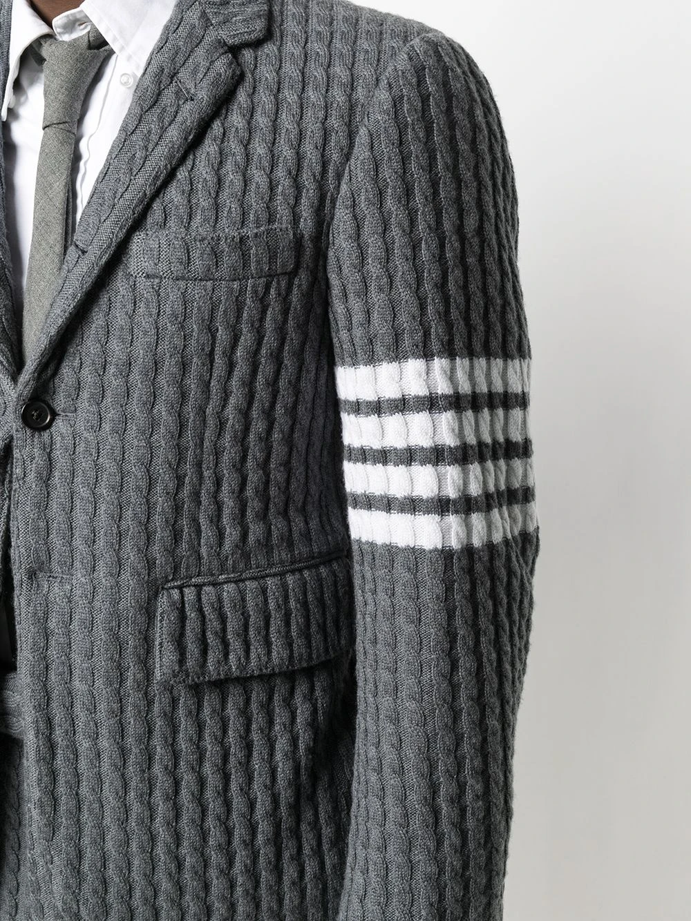 Buy π₯° Thom Browne Four bar knitted blazer blazers of men βοΈ 5 Thom Browne four-bar knitted blazer