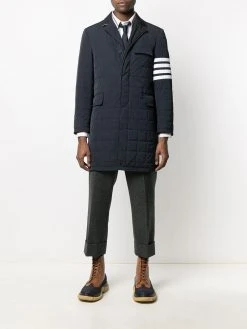 Thom Browne 4-Bar motif padded tailored coat