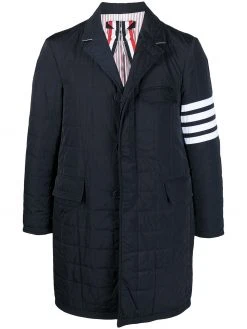 Thom Browne 4-Bar motif padded tailored coat