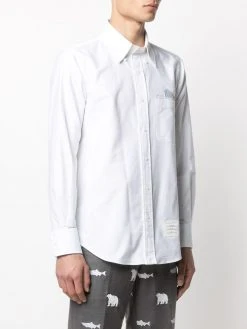 Thom Browne embroidered-detail buttoned shirt