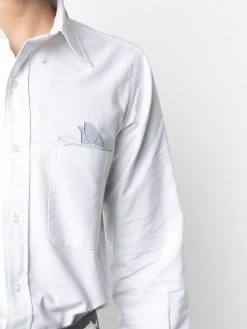 Thom Browne embroidered-detail buttoned shirt