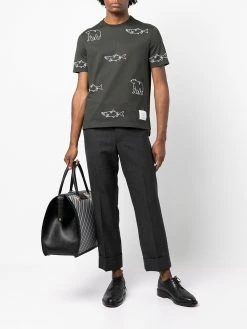 Thom Browne embroidered animal-motif T-shirt