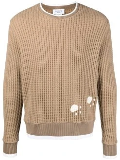 Thom Browne waffle knit bear jumper
