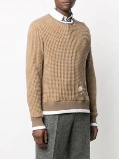 Thom Browne waffle knit bear jumper