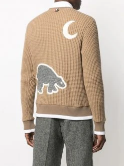 Thom Browne waffle knit bear jumper