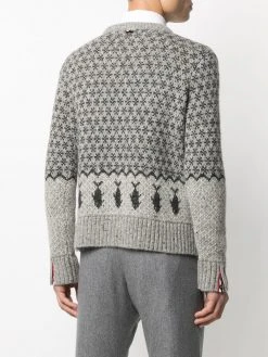 Thom Browne intarsia-knit long-sleeve jumper