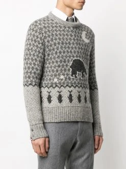 Thom Browne intarsia-knit long-sleeve jumper