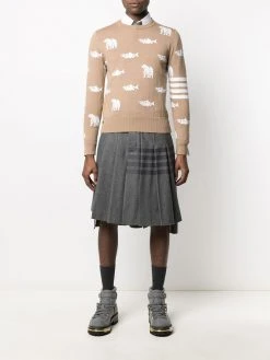 Thom Browne embroidered fish jumper
