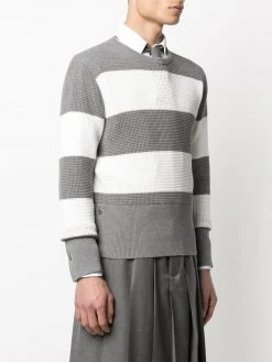 Thom Browne two-tone striped jumper