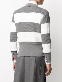 Best deal π Thom Browne Colour block waffle knit cardigan cardigans of men π 8 Thom Browne colour-block waffle-knit cardigan