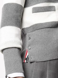 Best deal π Thom Browne Colour block waffle knit cardigan cardigans of men π 9 Thom Browne colour-block waffle-knit cardigan