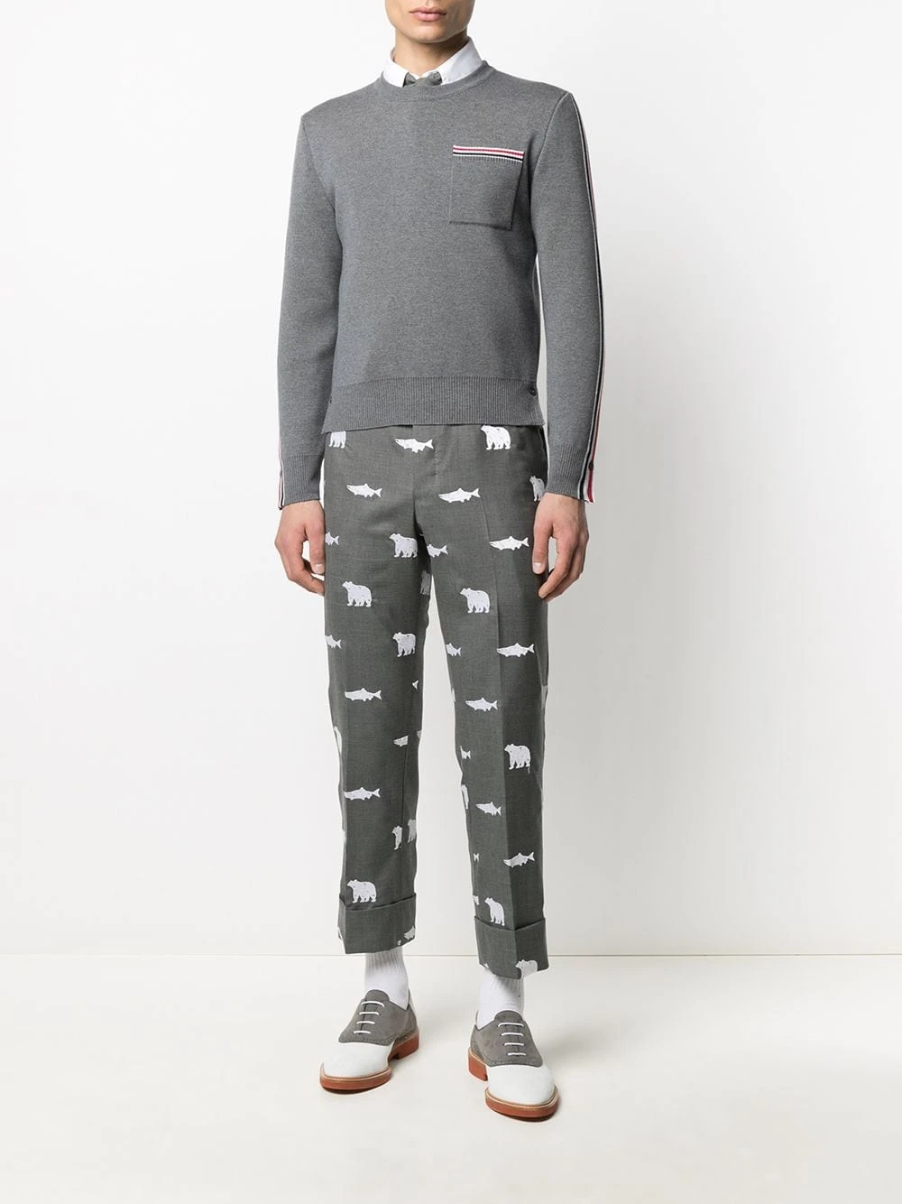 Cheapest π― Thom Browne Striped merino wool jumper knitted sweaters of men π 2 Thom Browne striped merino wool jumper