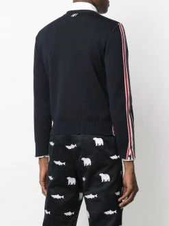 Thom Browne signature stripe trim jumper