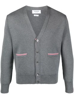 Thom Browne stripe-detailed wool cardigan