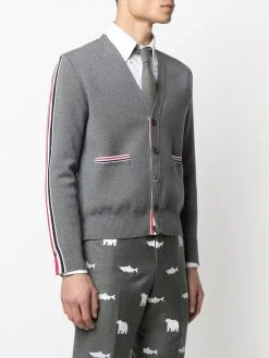 Budget ❤️ Thom Browne Stripe detailed wool cardigan cardigans of men ✨ 7 Thom Browne stripe-detailed wool cardigan