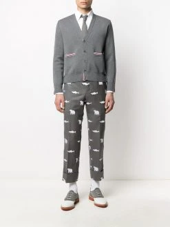 Thom Browne stripe-detailed wool cardigan