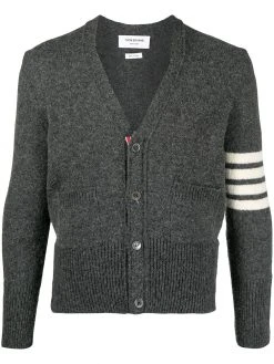 Thom Browne 4-Bar motif knitted cardigan