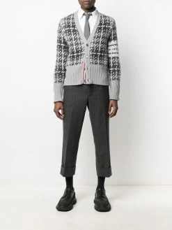 Cheap π Thom Browne Checked intarsia knit cardigan cardigans of men π 6 Thom Browne checked intarsia knit cardigan