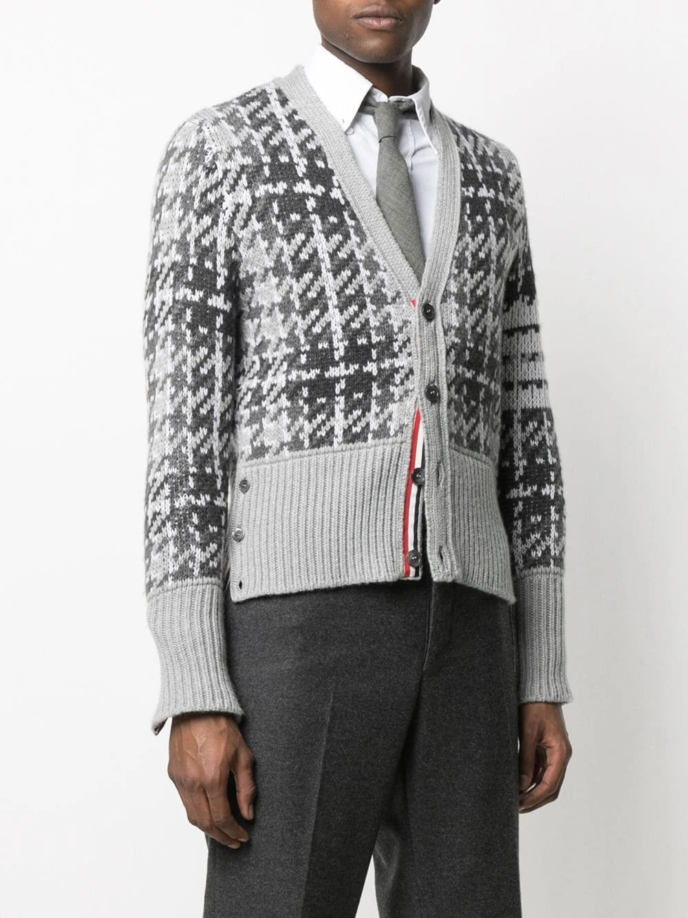 Cheap π Thom Browne Checked intarsia knit cardigan cardigans of men π 3 Thom Browne checked intarsia knit cardigan